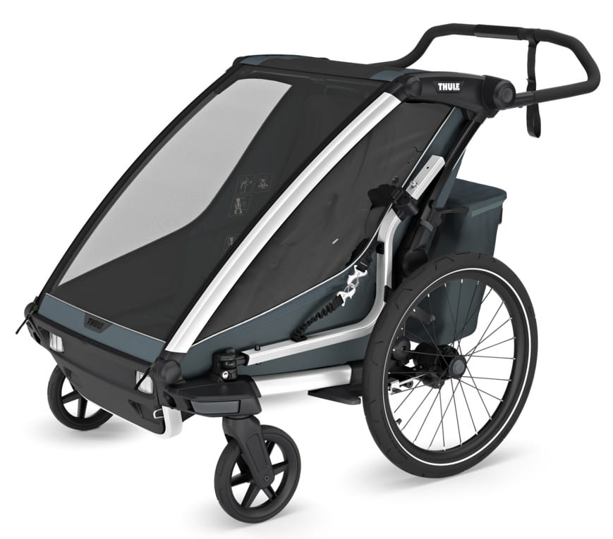 THULE CHARIOT CROSS 2 DOUBLE przyczepka rowerowa | Dark Slate