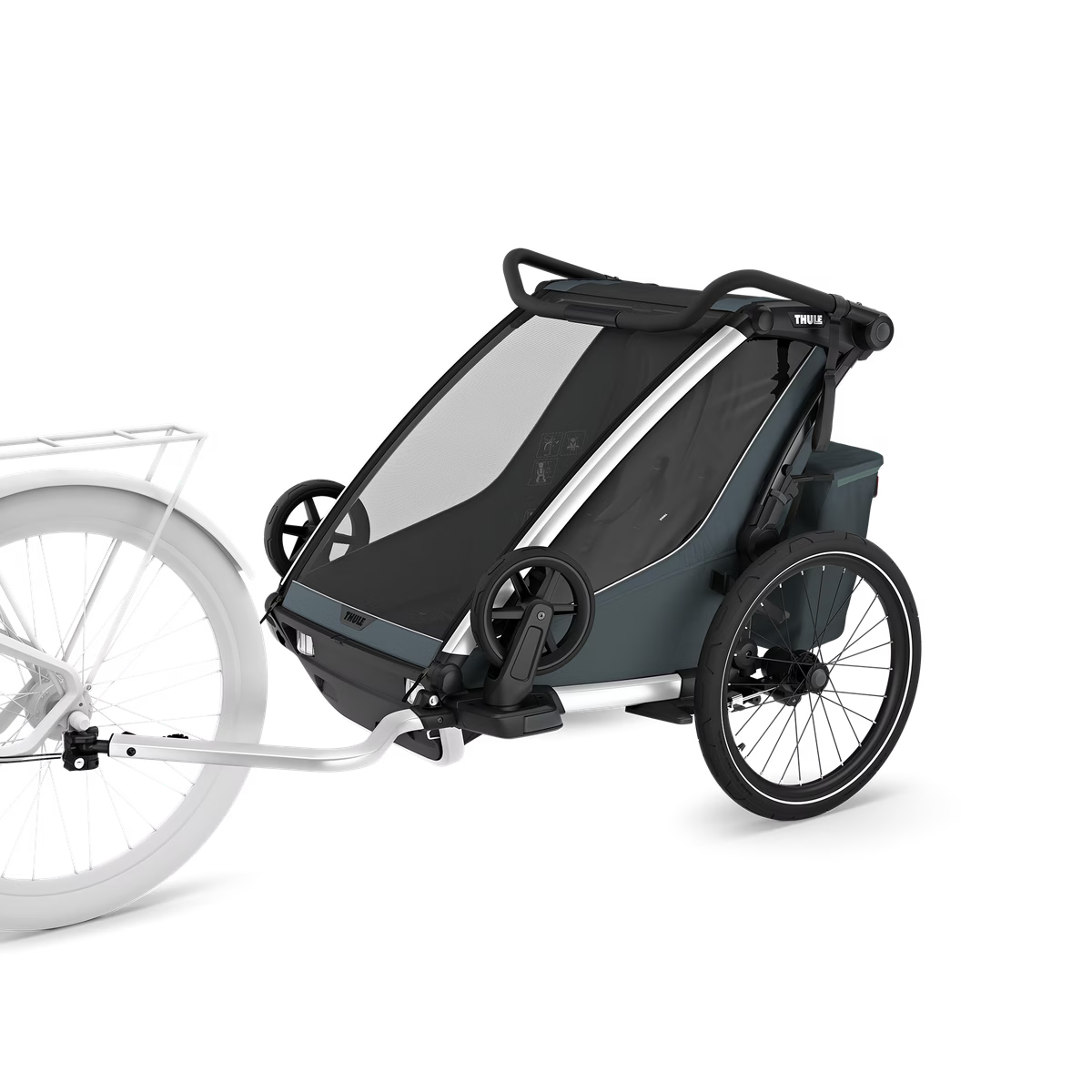 THULE CHARIOT CROSS 2 DOUBLE przyczepka rowerowa | Dark Slate