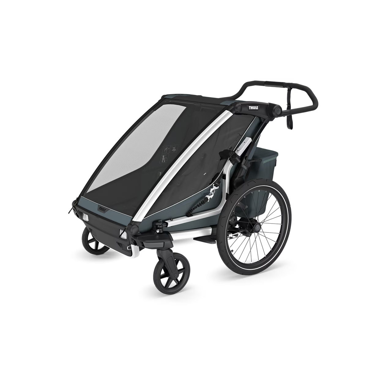 THULE CHARIOT CROSS 2 DOUBLE przyczepka rowerowa | Dark Slate