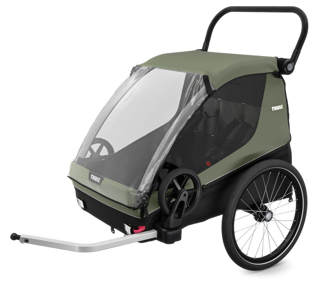 THULE COURIER wielofunkcyjna przyczepka rowerowa | Vintage Green