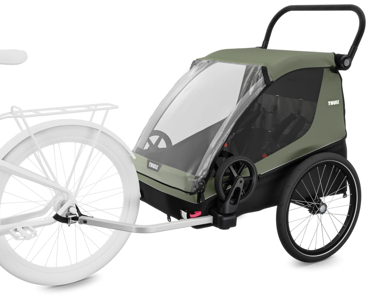 THULE COURIER wielofunkcyjna przyczepka rowerowa | Vintage Green