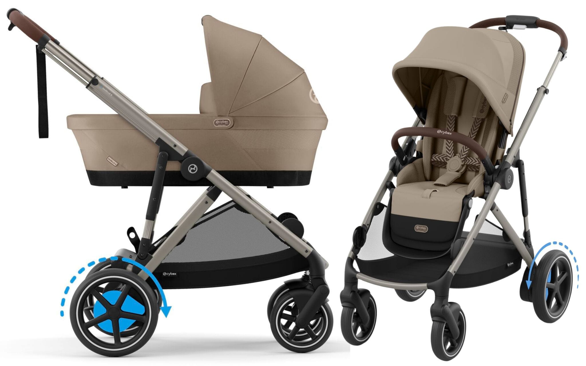 CYBEX e-Gazelle S elektryczny wózek 2w1 | Almond Beige