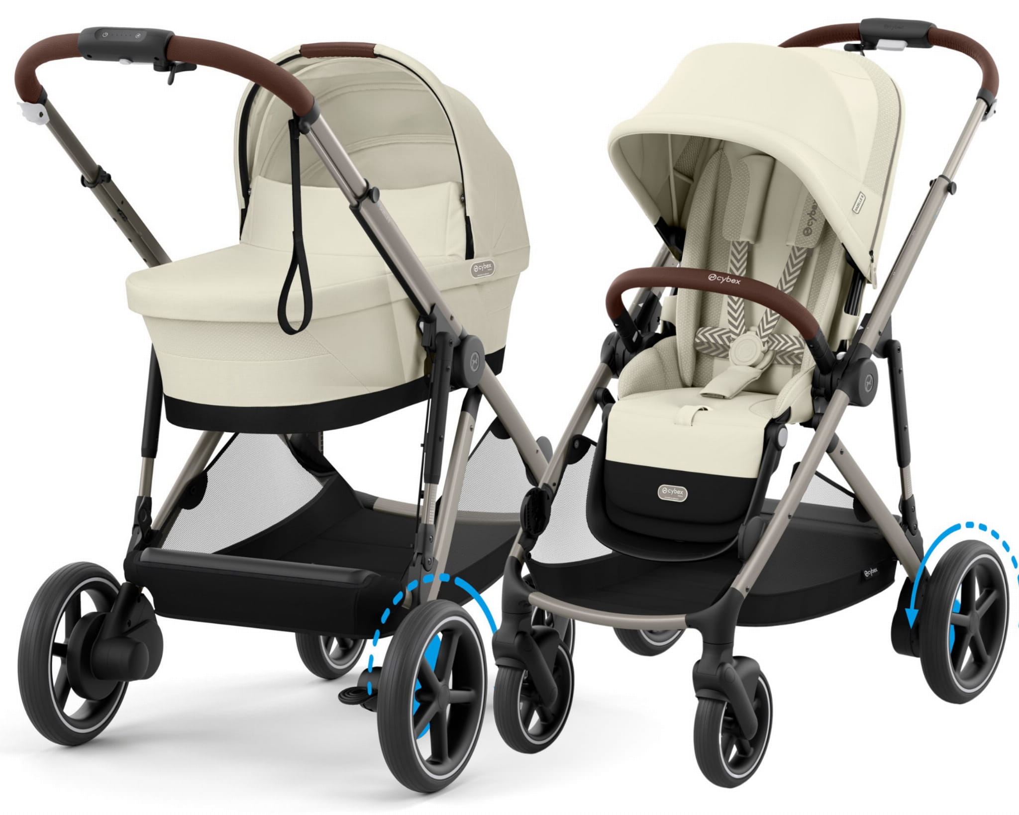 CYBEX e-Gazelle S elektryczny wózek 2w1 | Seashell Beige