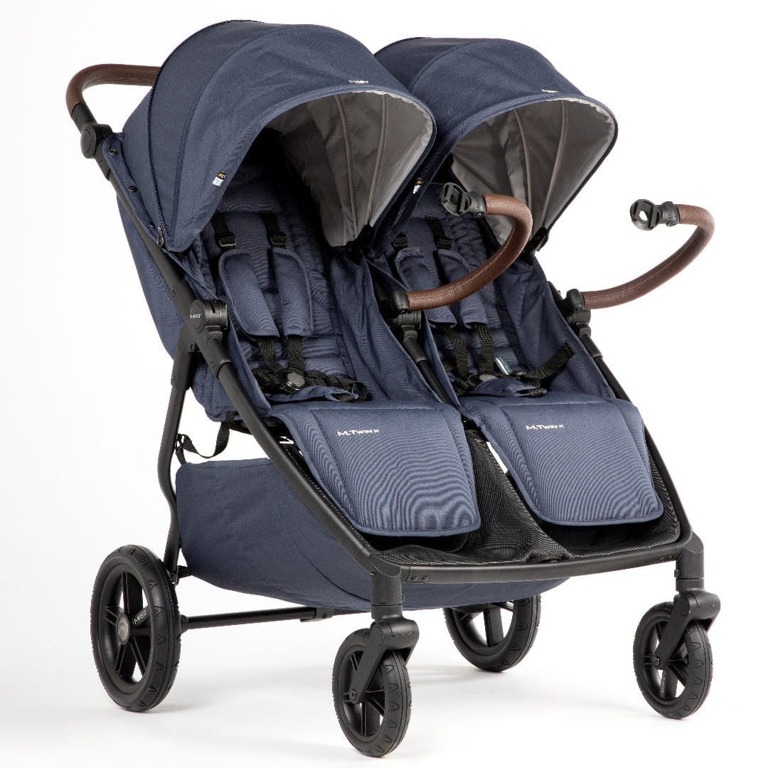 MAST M.TWIN X wózek bliźniaczy 2w1 z regulowaną rączką | Blueberry