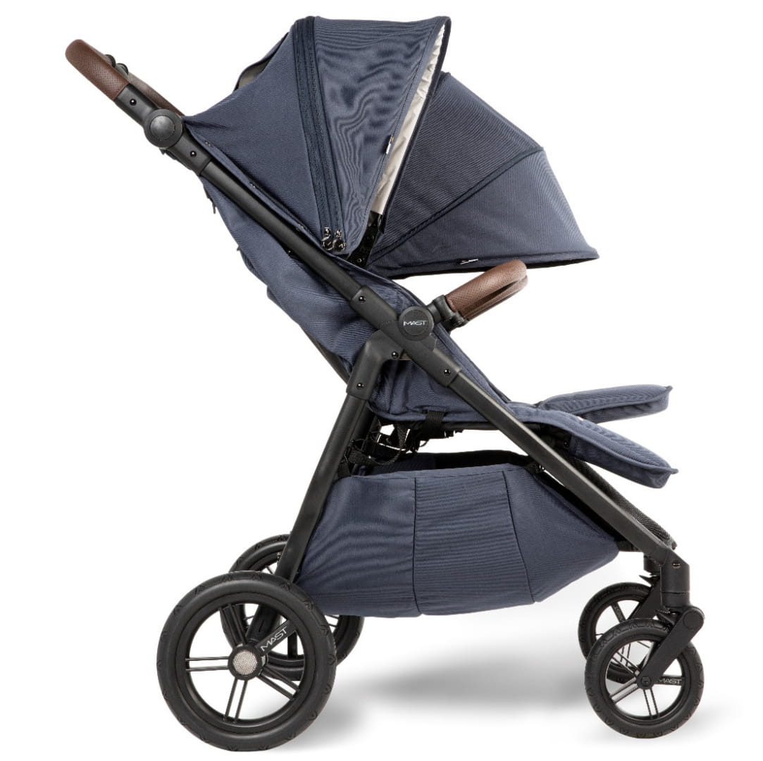 MAST M.TWIN X wózek bliźniaczy 2w1 z regulowaną rączką | Blueberry