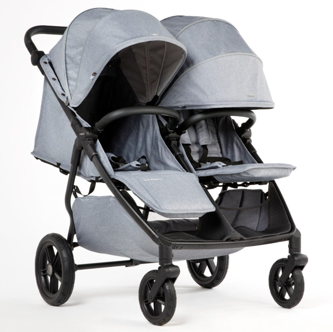 MAST M.TWIN X bliźniaczy wózek spacerowy z regulowaną rączką | koła HP | Glacier Lake