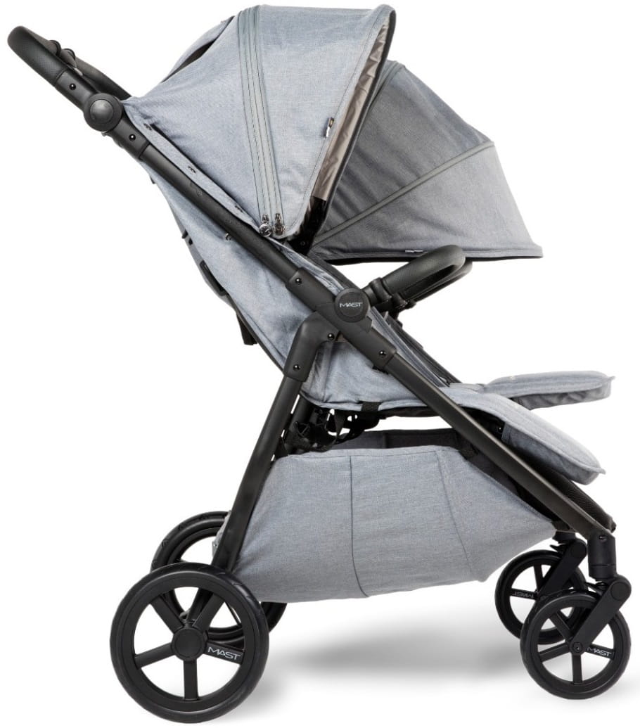 MAST M.TWIN X bliźniaczy wózek spacerowy z regulowaną rączką | koła HP | Glacier Lake