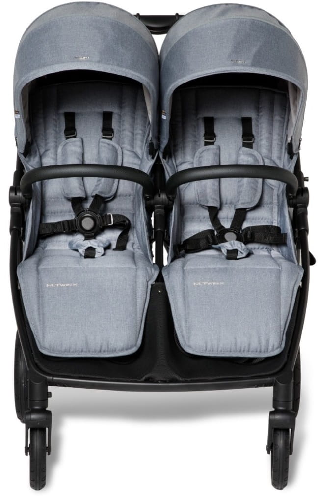 MAST M.TWIN X bliźniaczy wózek spacerowy z regulowaną rączką | koła HP | Glacier Lake