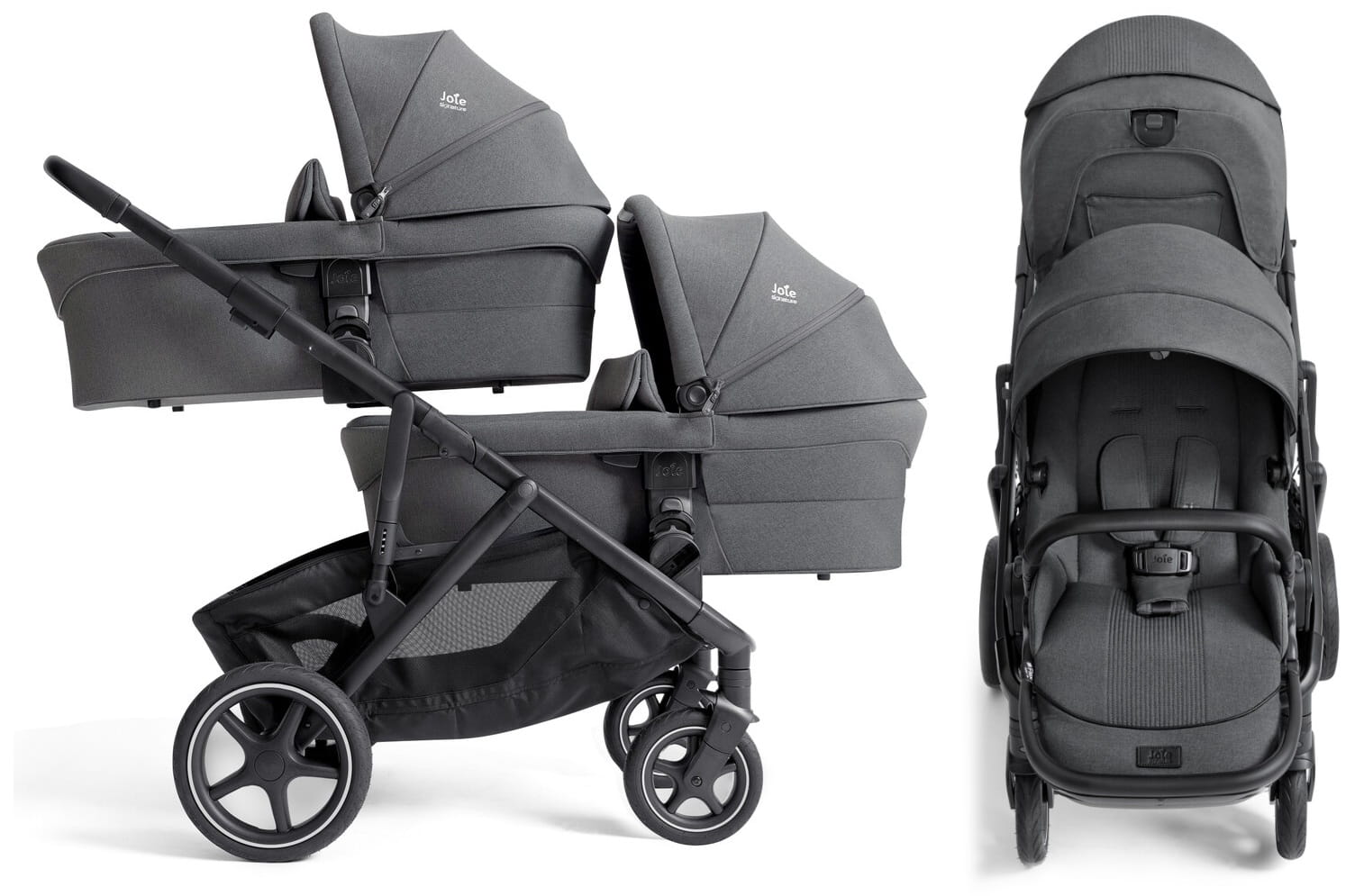 JOIE Signature VERSITI wózek bliźniaczy 2w1 | Ebony