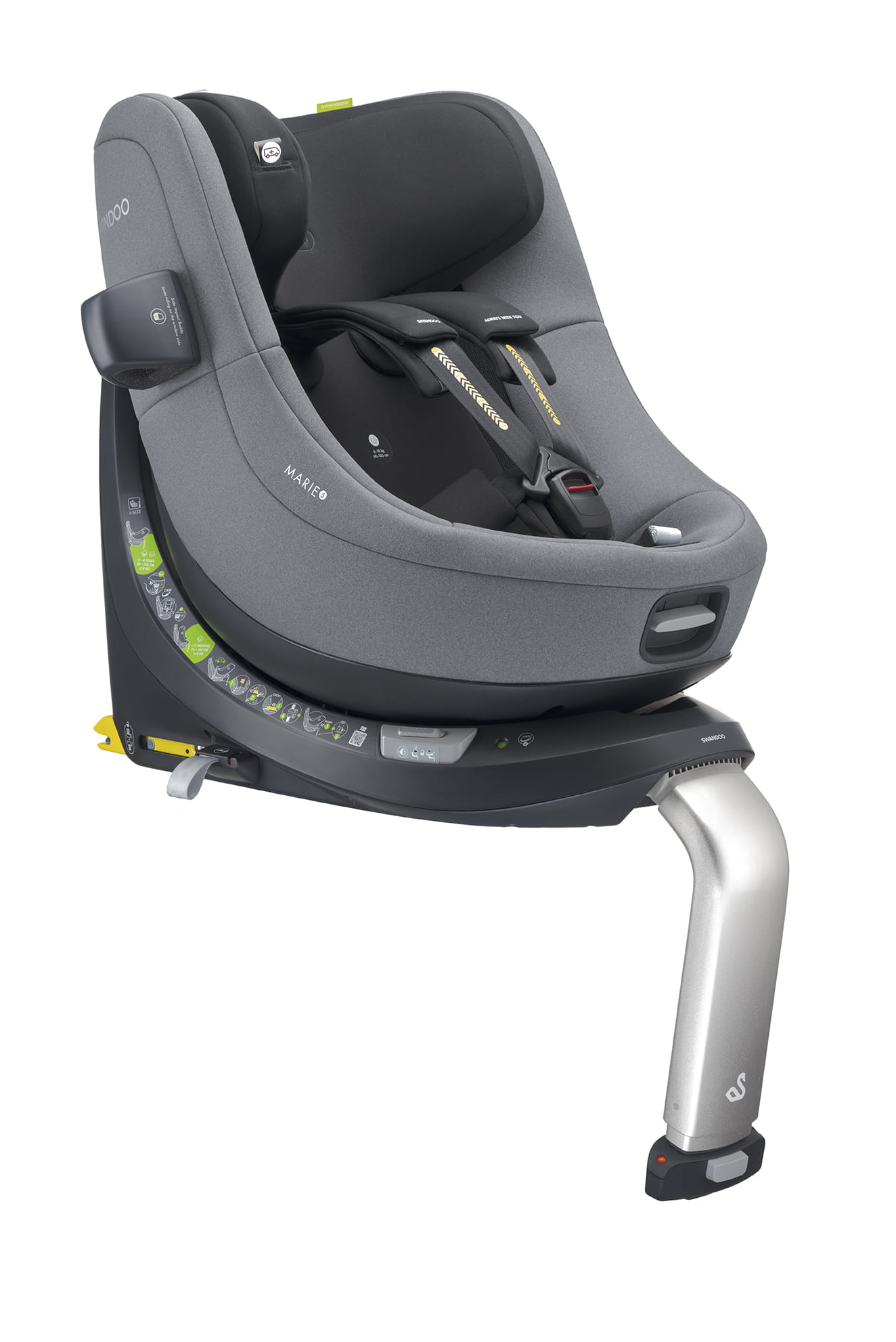 SWANDOO MARIE 5 fotelik obrotowy 40-105 cm | Seasame Grey