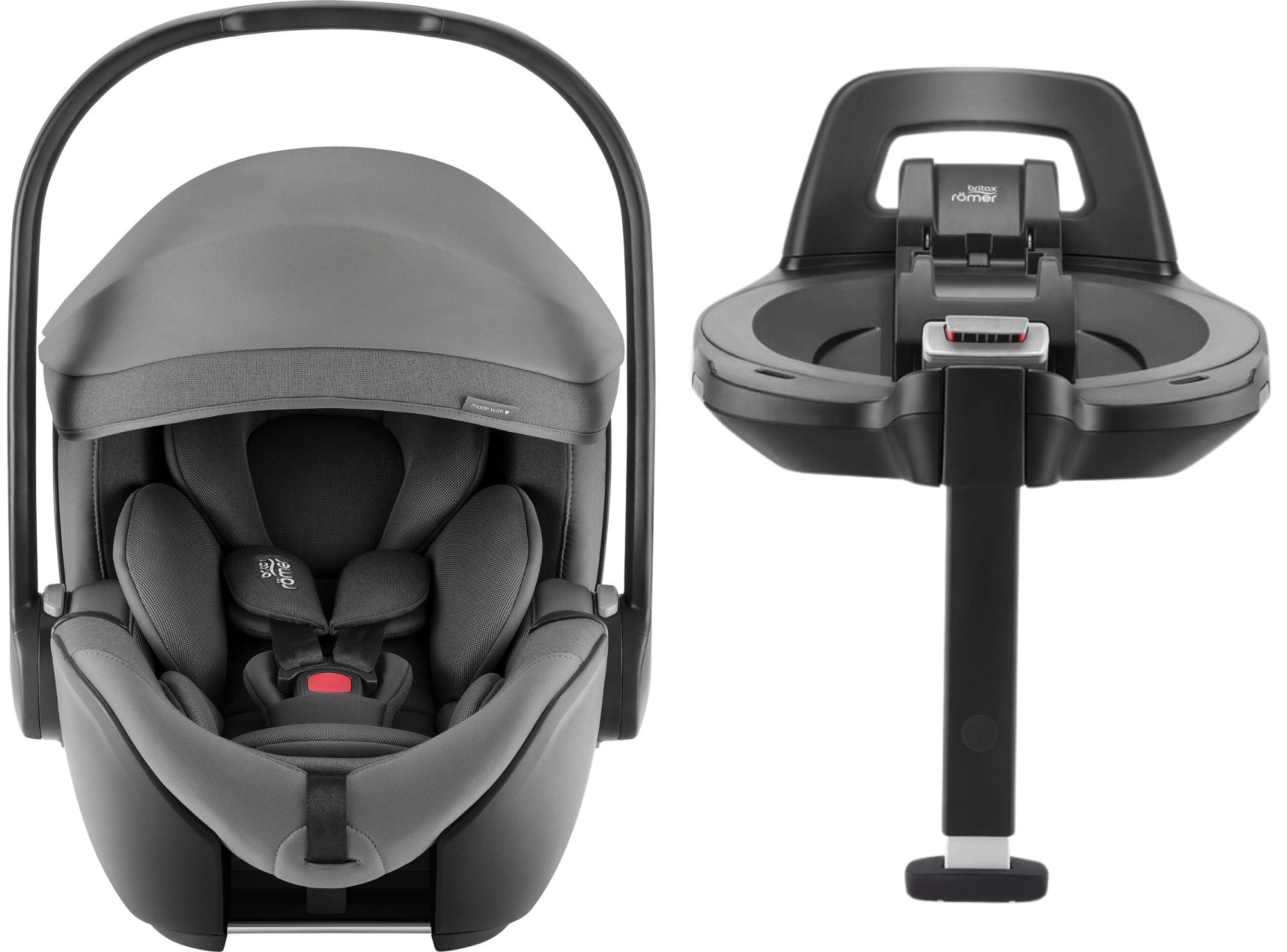 Britax Romer BABY-SAFE PRO fotelik dla noworodka | kolekcja 2025 | Mineral Grey | Baza ISOFIX