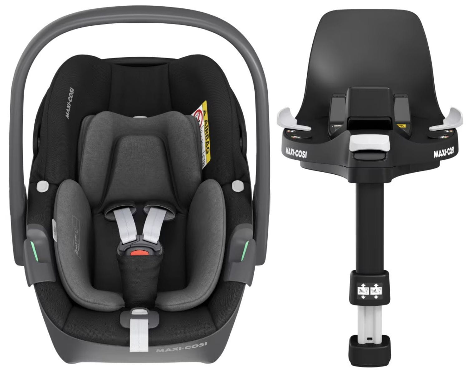 MAXI-COSI PEBBLE 360 fotelik dla noworodka 40-83 cm | Essential Black | baza ISOFIX FamilyFix 360