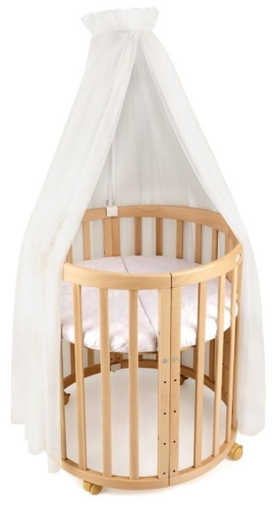 WALDIN tiulowy baldachim ze stelażem | Ecru