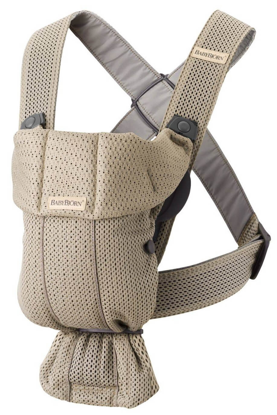 BABYBJORN MINI 3D MESH nosidełko dla dzieci | Szary Beż