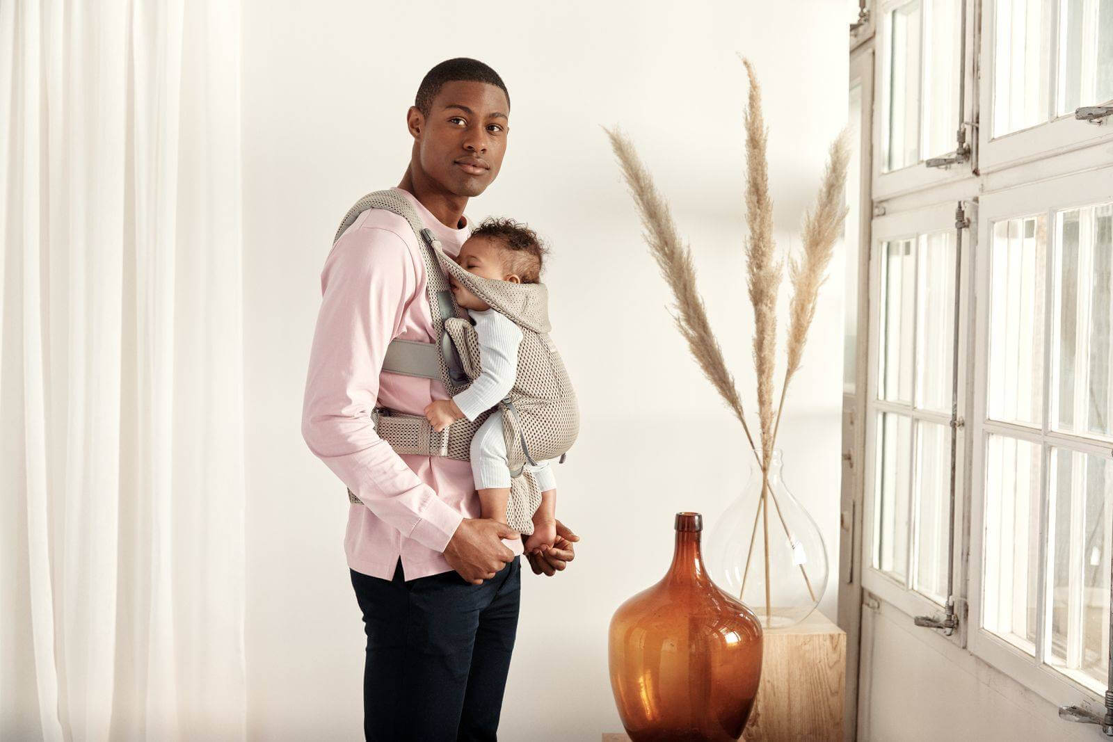 BABYBJORN MOVE 3D MESH nosidełko dziecięce | Szary Beż