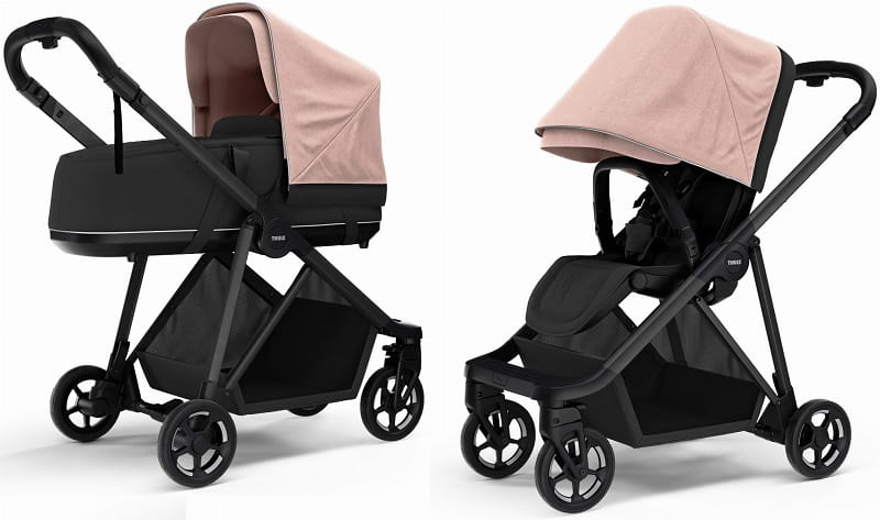 THULE SHINE wózek dziecięcy 2w1 | Misty Rose on Black