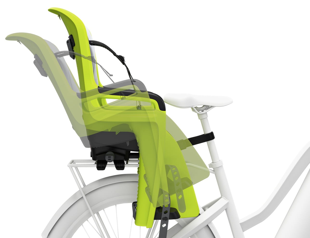 THULE RideAlong 2 Fotelik rowerowy | Na bagażnik | Zen Lime