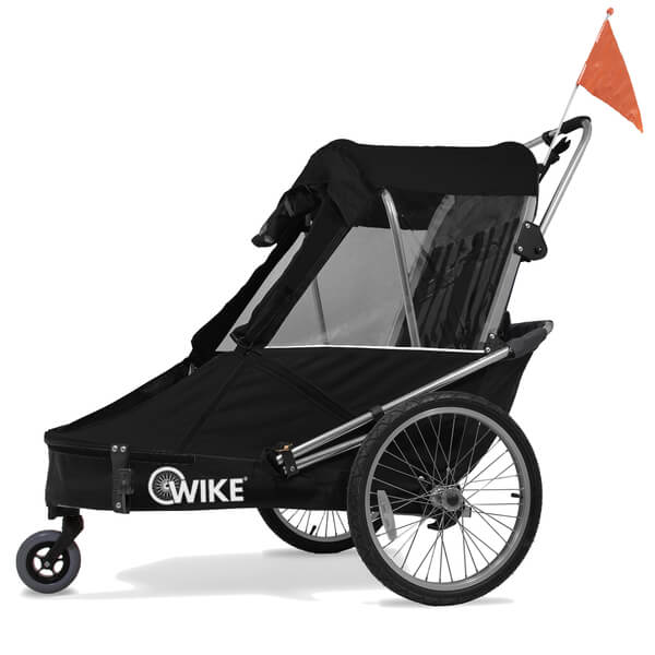 WIKE LARGE 3w1 przyczepka rowerowa dla niepełnosprawnych czarna