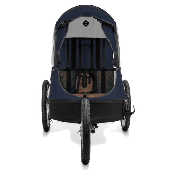 WIKE LARGE 3w1 przyczepka rowerowa dla niepełnosprawnych granatowo brązowa