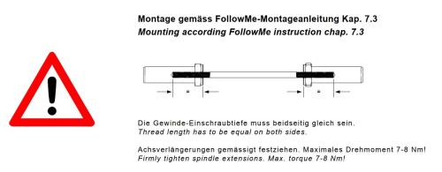 FollowMe oś roweru dziecięcego z szybkozaciskiem