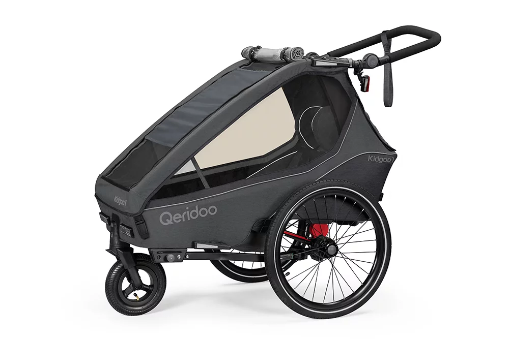 QERIDOO KIDGOO 1 2023 przyczepka rowerowa steel gray
