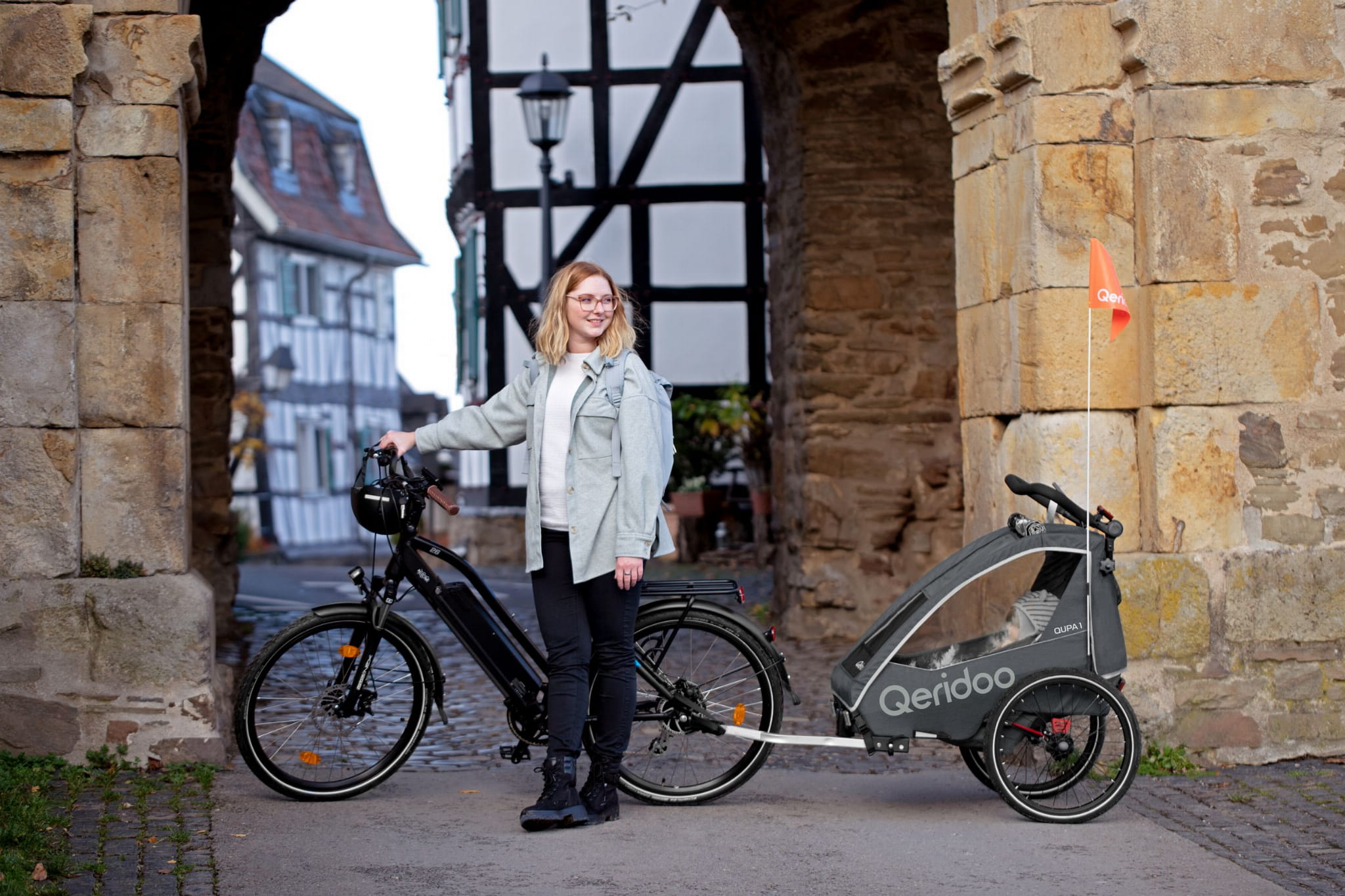 QERIDOO QUPA 2 przyczepka rowerowa gray